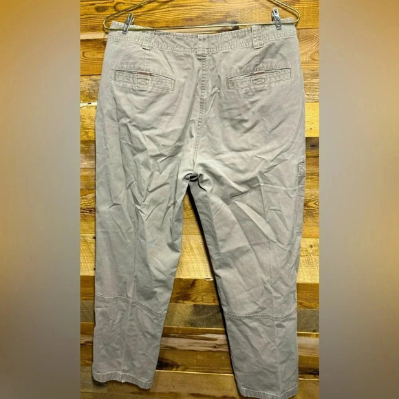 L.L. Bean khaki stretch cargo pocket army  green tan US10P preppy comfort street - Picture 4 of 4